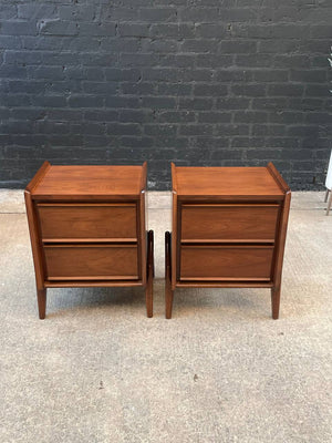 Pair of Mid-Century Modern Sculpted Walnut Night Stands, c.1960’s