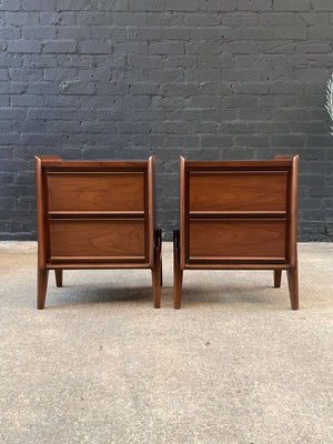 Pair of Mid-Century Modern Sculpted Walnut Night Stands, c.1960’s