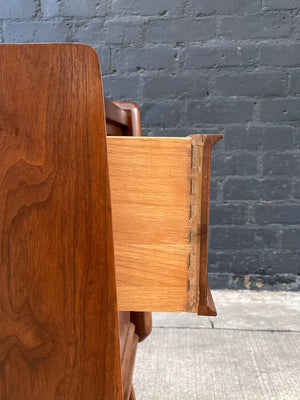 Pair of Mid-Century Modern Sculpted Walnut Night Stands, c.1960’s