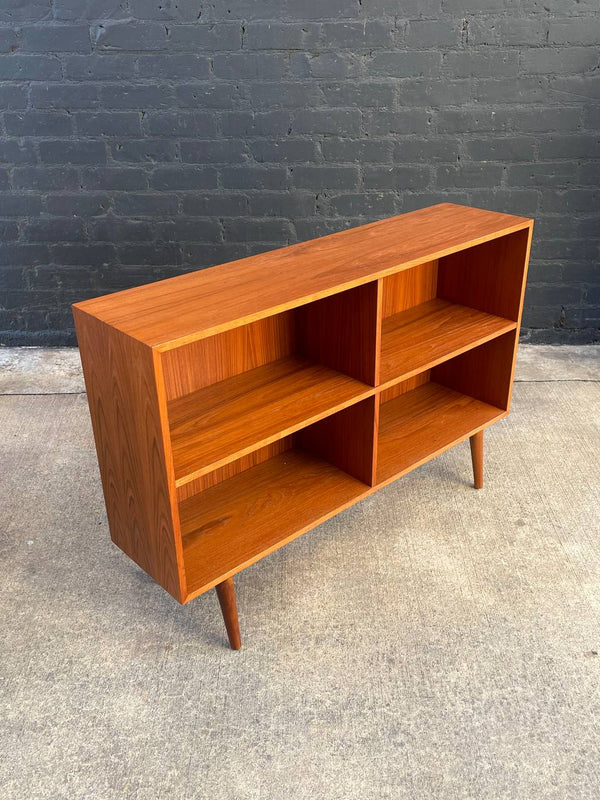 Danish Modern Teak Adjustable Shelf Low Bookcase, c.1970’s