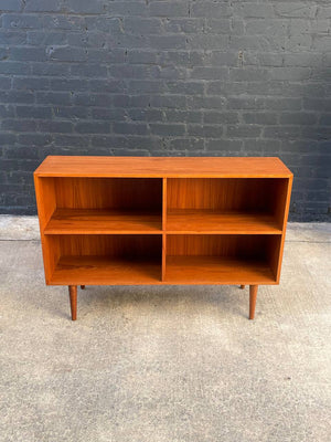 Danish Modern Teak Adjustable Shelf Low Bookcase, c.1970’s