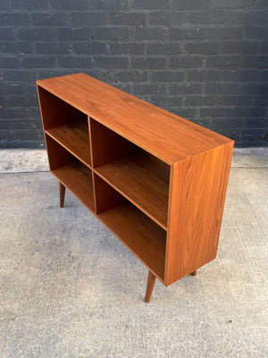 Danish Modern Teak Adjustable Shelf Low Bookcase, c.1970’s