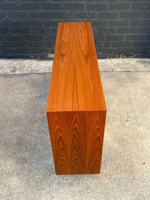 Danish Modern Teak Adjustable Shelf Low Bookcase, c.1970’s