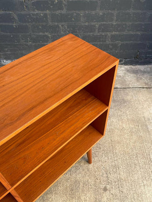 Danish Modern Teak Adjustable Shelf Low Bookcase, c.1970’s