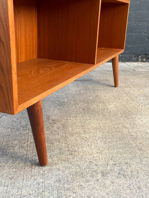 Danish Modern Teak Adjustable Shelf Low Bookcase, c.1970’s