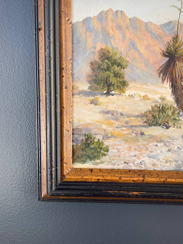 Vintage Western Desert Landscape Art Painting, c.1980’s