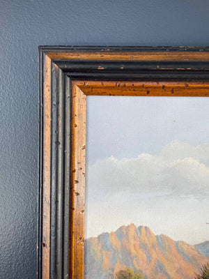Vintage Western Desert Landscape Art Painting, c.1980’s