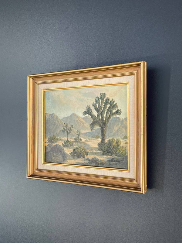 Vintage Western Desert Landscape Art Painting, c.1980’s