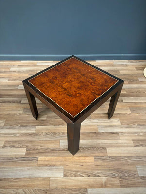Pair of Mid-Century Modern Burl Wood Side Tables, c.1950’s