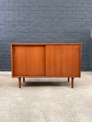 Mid-Century Danish Modern Teak Credenza with Sliding Doors, c.1960’s
