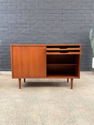 Mid-Century Danish Modern Teak Credenza with Sliding Doors, c.1960’s