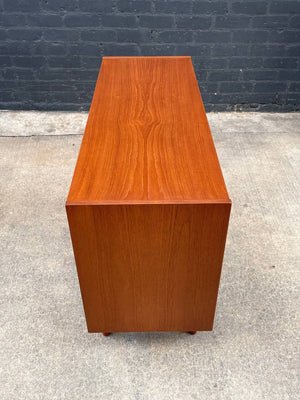 Mid-Century Danish Modern Teak Credenza with Sliding Doors, c.1960’s