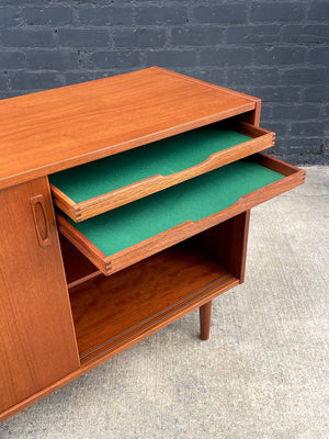 Mid-Century Danish Modern Teak Credenza with Sliding Doors, c.1960’s