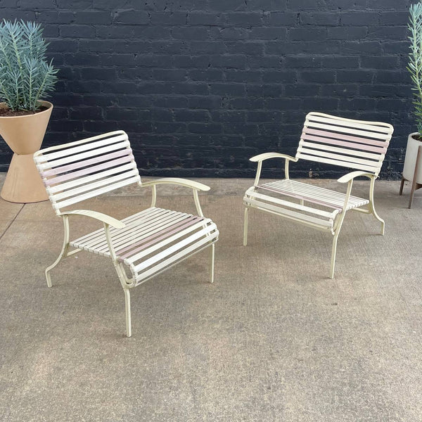 Pair of Vintage Aluminum Patio Chairs Set, c.1970’s