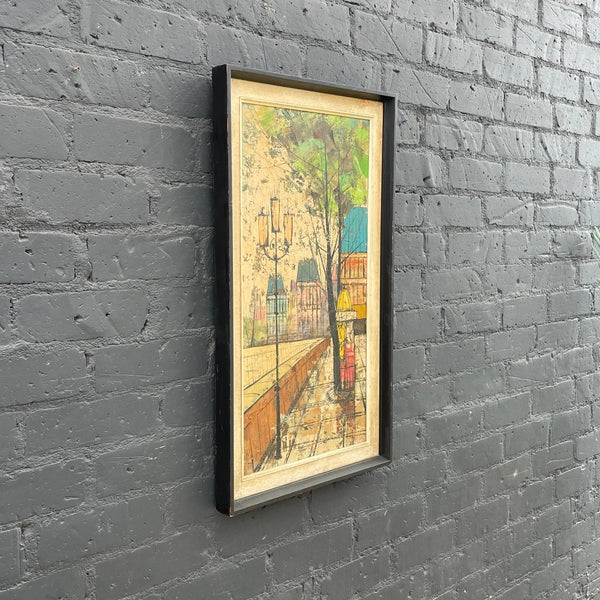 Signed Vintage Mid-Century Modern Impressionist Abstract Painting, c.1960’s