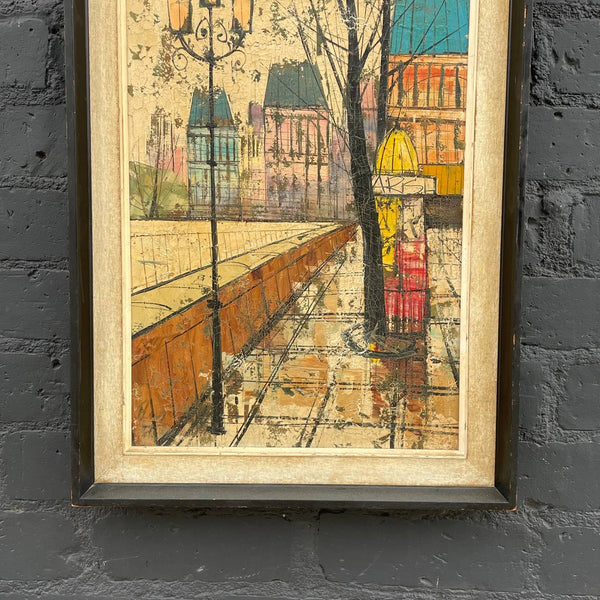 Signed Vintage Mid-Century Modern Impressionist Abstract Painting, c.1960’s