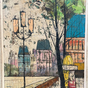 Signed Vintage Mid-Century Modern Impressionist Abstract Painting, c.1960’s