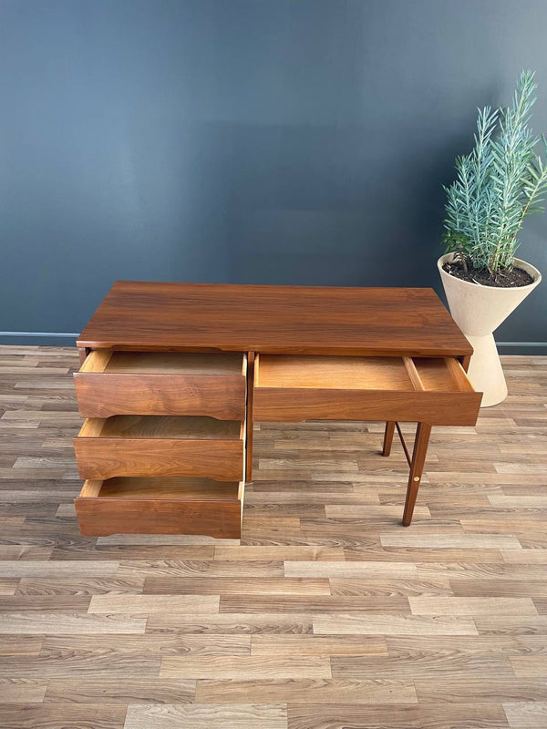 Mid-Century Modern Walnut Writing Desk by Stanley Furniture, c.1960’s