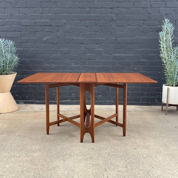 Vintage Mid-Century Modern Walnut Drop Down Dining Table, c.1960’s