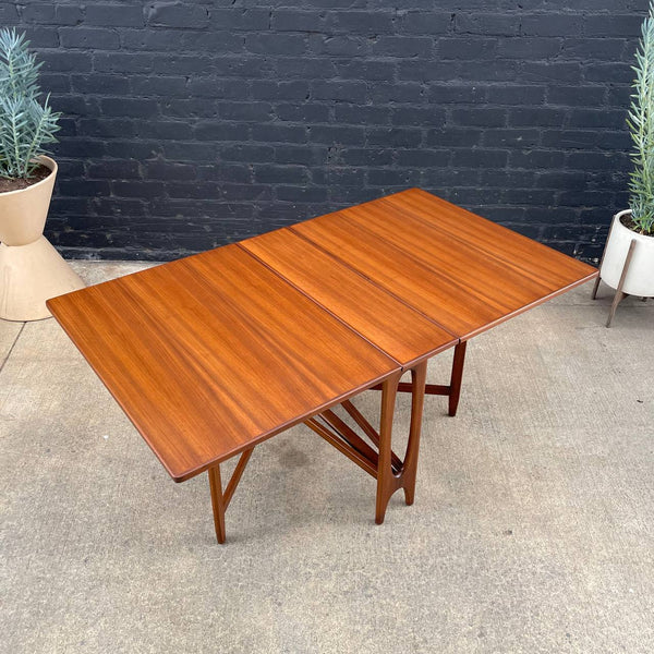 Vintage Mid-Century Modern Walnut Drop Down Dining Table, c.1960’s