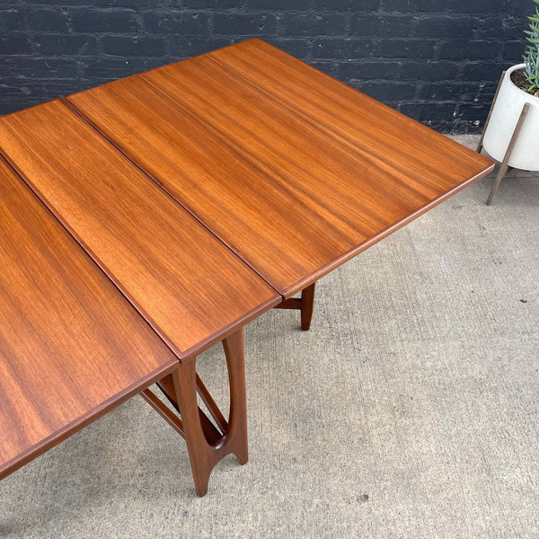 Vintage Mid-Century Modern Walnut Drop Down Dining Table, c.1960’s