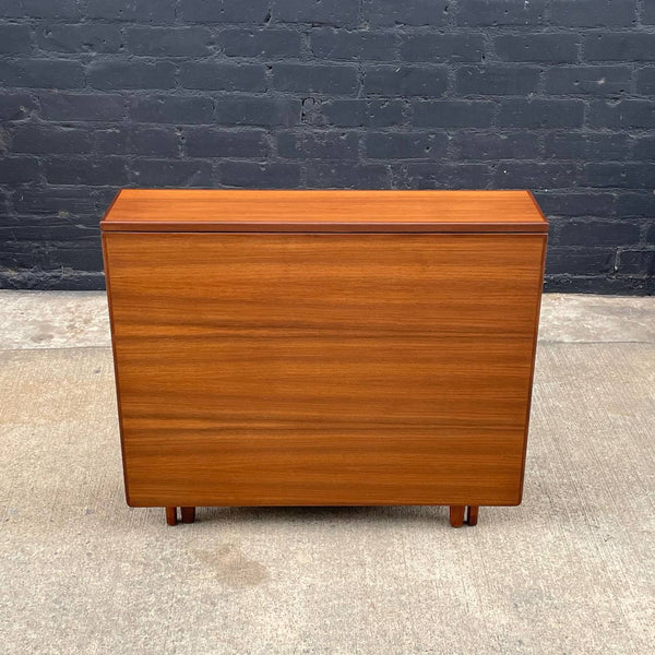 Vintage Mid-Century Modern Walnut Drop Down Dining Table, c.1960’s