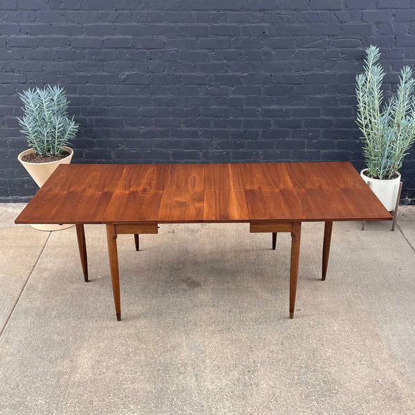 Vintage Mid-Century Modern Expanding Walnut Drop Down Dining Table, c.1960’s