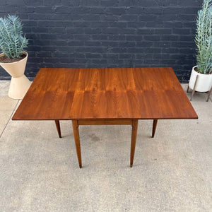 Vintage Mid-Century Modern Expanding Walnut Drop Down Dining Table, c.1960’s