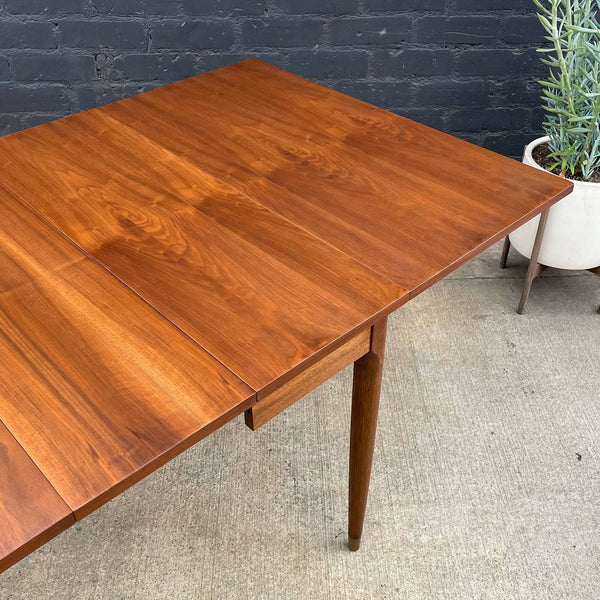 Vintage Mid-Century Modern Expanding Walnut Drop Down Dining Table, c.1960’s