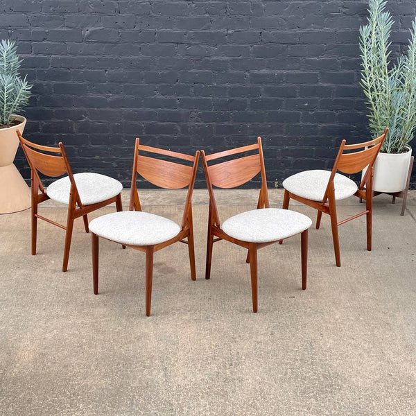 Set of 4 Mid-Century Modern Walnut Dining Chairs by Kipp Stewart, c.1950’s