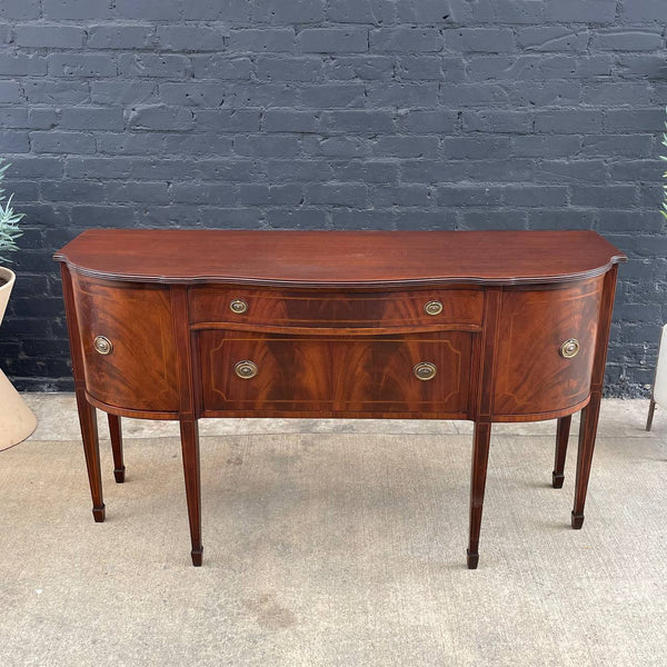 American Antique Federal Style Mahogany Sideboard Buffet, c.1950’s