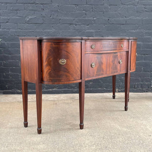 American Antique Federal Style Mahogany Sideboard Buffet, c.1950’s
