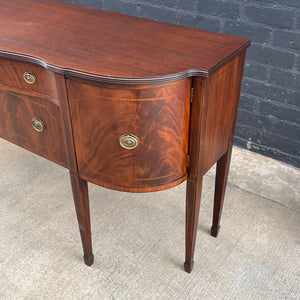 American Antique Federal Style Mahogany Sideboard Buffet, c.1950’s