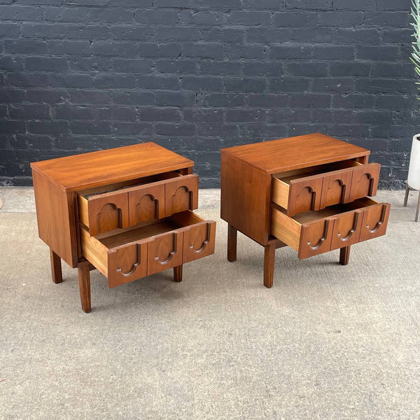 Pair of Vintage Mid-Century Modern Walnut Night Stands by Dixie, c.1960’s