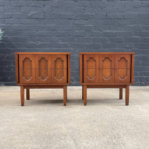 Pair of Vintage Mid-Century Modern Walnut Night Stands by Dixie, c.1960’s