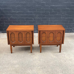 Pair of Vintage Mid-Century Modern Walnut Night Stands by Dixie, c.1960’s
