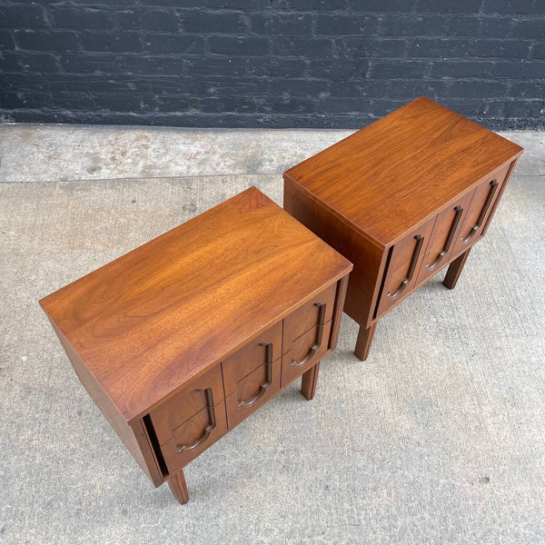 Pair of Vintage Mid-Century Modern Walnut Night Stands by Dixie, c.1960’s