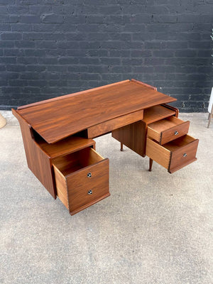 Mid-Century Modern Sculpted Walnut Desk by Hooker, c.1960’s