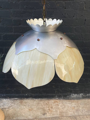 Vintage Art Deco Style Pendant Chandelier with Tiffany Style Shade, c.1960’s