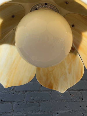 Vintage Art Deco Style Pendant Chandelier with Tiffany Style Shade, c.1960’s