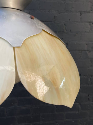 Vintage Art Deco Style Pendant Chandelier with Tiffany Style Shade, c.1960’s
