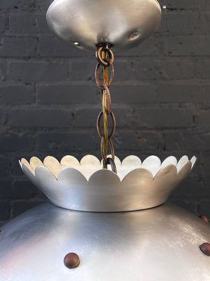 Vintage Art Deco Style Pendant Chandelier with Tiffany Style Shade, c.1960’s