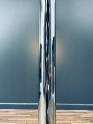 Mid-Century Modern Chrome Metal Orb Floor Lamp