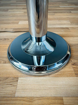 Mid-Century Modern Chrome Metal Orb Floor Lamp