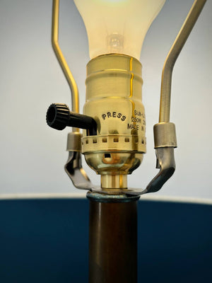 Mid-Century Modern Italian Blue Murano Table Lamp, c.1960’s
