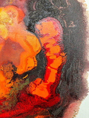 Vintage Signed Mid-Century Modern Abstract Painting, c.1960’s