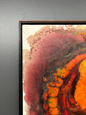Vintage Signed Mid-Century Modern Abstract Painting, c.1960’s