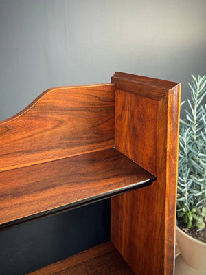 Mid-Century Modern Walnut Pyramid Bookcase by Merton Gershun for Dillingham, c.1950’s