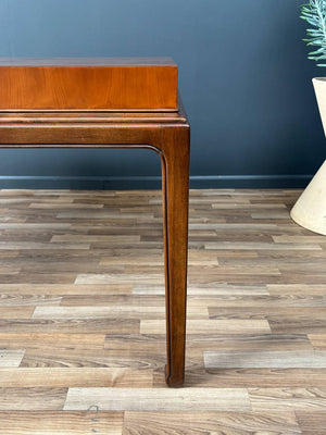 Mid-Century Modern Burlwood Expanding Butterfly Dining Table by Henredon