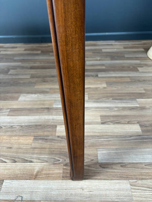 Mid-Century Modern Burlwood Expanding Butterfly Dining Table by Henredon